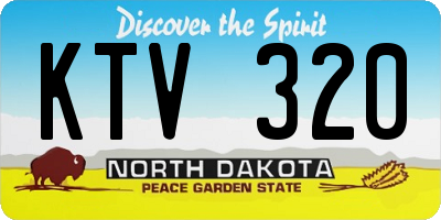 ND license plate KTV320