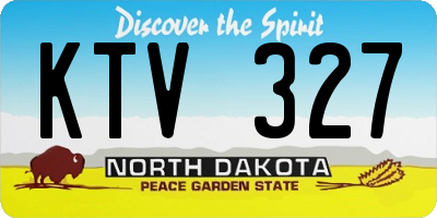 ND license plate KTV327