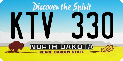 ND license plate KTV330