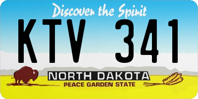 ND license plate KTV341