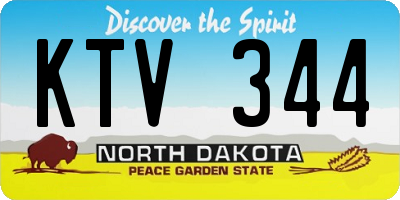 ND license plate KTV344