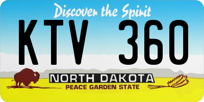 ND license plate KTV360