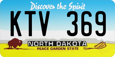 ND license plate KTV369