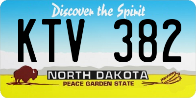 ND license plate KTV382