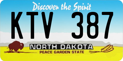 ND license plate KTV387