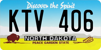 ND license plate KTV406