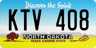 ND license plate KTV408