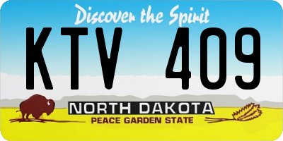 ND license plate KTV409