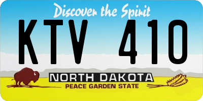 ND license plate KTV410