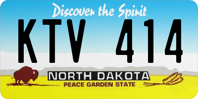ND license plate KTV414
