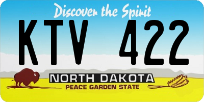 ND license plate KTV422