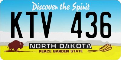ND license plate KTV436