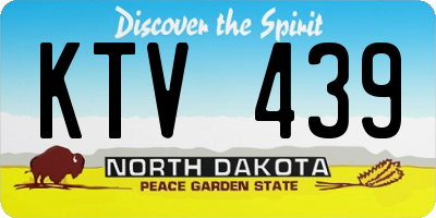ND license plate KTV439