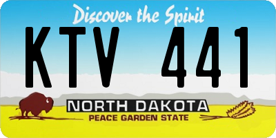 ND license plate KTV441