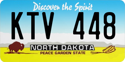 ND license plate KTV448