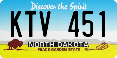 ND license plate KTV451