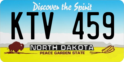 ND license plate KTV459