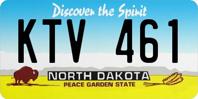 ND license plate KTV461