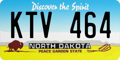 ND license plate KTV464