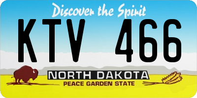 ND license plate KTV466