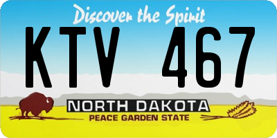 ND license plate KTV467