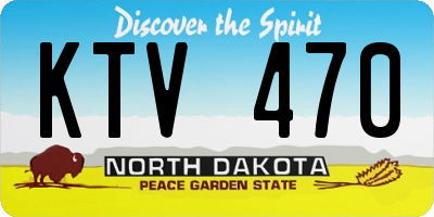 ND license plate KTV470