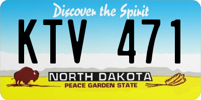 ND license plate KTV471