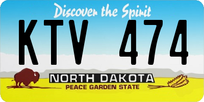ND license plate KTV474