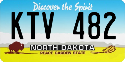 ND license plate KTV482