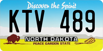 ND license plate KTV489