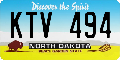 ND license plate KTV494