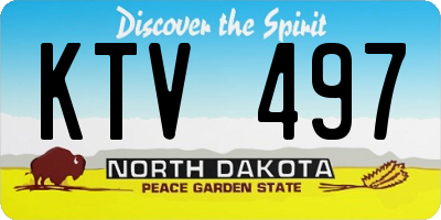 ND license plate KTV497