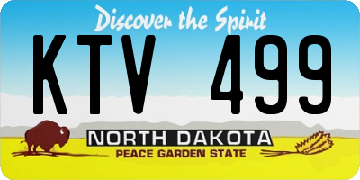 ND license plate KTV499