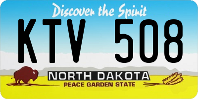 ND license plate KTV508