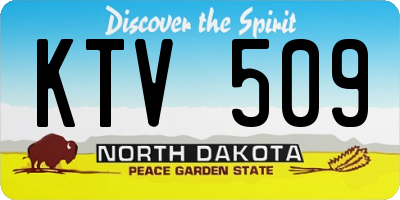 ND license plate KTV509
