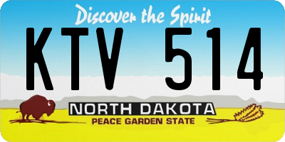 ND license plate KTV514