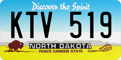 ND license plate KTV519