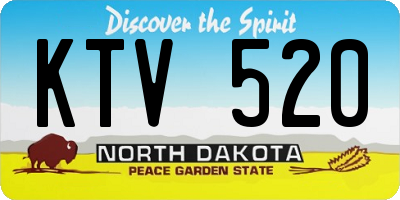 ND license plate KTV520