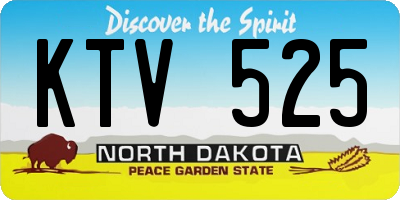 ND license plate KTV525