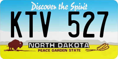 ND license plate KTV527