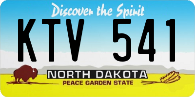ND license plate KTV541