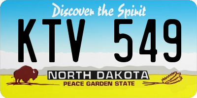 ND license plate KTV549
