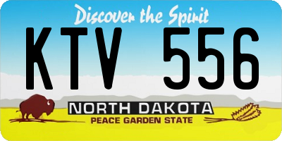 ND license plate KTV556
