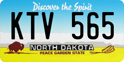 ND license plate KTV565