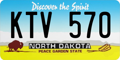 ND license plate KTV570
