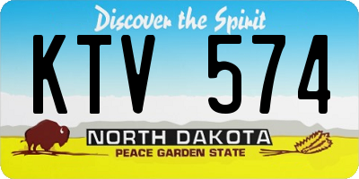 ND license plate KTV574