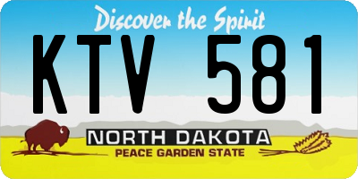 ND license plate KTV581