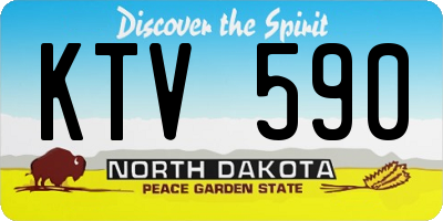 ND license plate KTV590