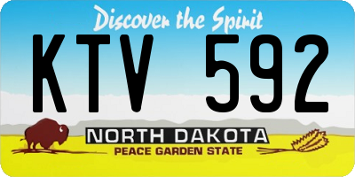 ND license plate KTV592