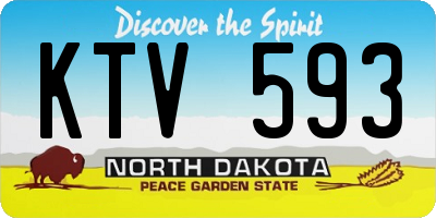 ND license plate KTV593